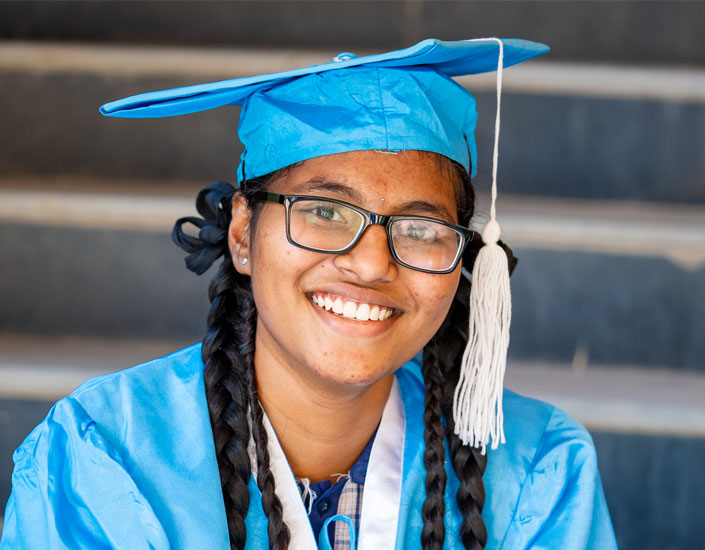 Woman graduating